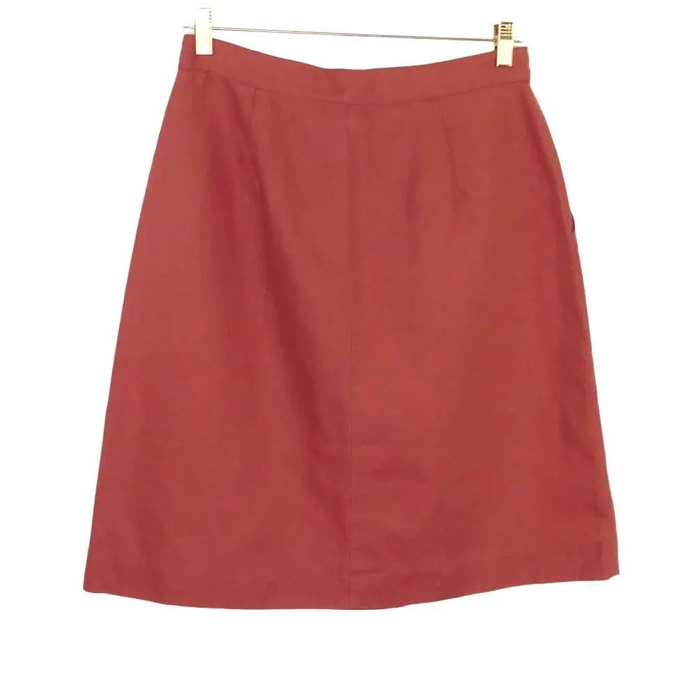 L.L. Bean Salmon Pink High Rise Button Down Skirt A-Line Mini Skirt Size 8 NWT